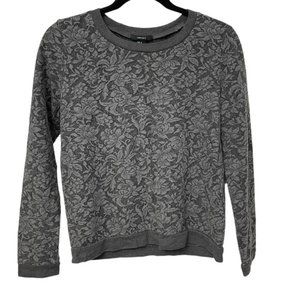 3 For $15‼️ BUNDLE & SAVE H&M Gray Embroidered Long Sleeve Size M